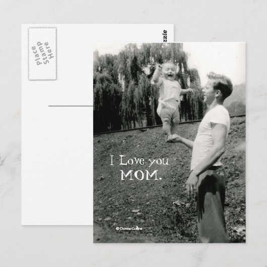 Ik hou van je moeder briefkaart (Voorkant / Achterkant)