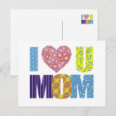 Ik hou van je moeder briefkaart (Voorkant / Achterkant)