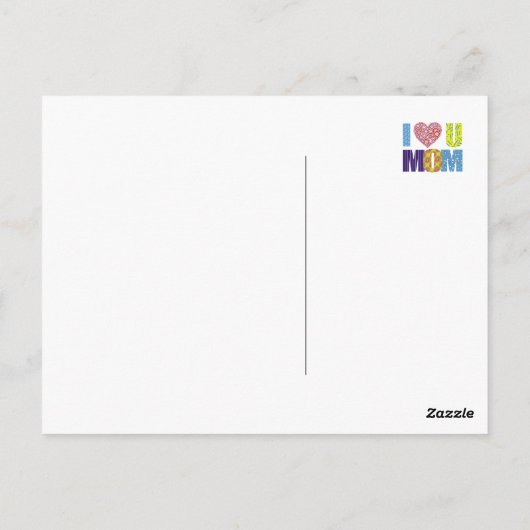 Ik hou van je moeder briefkaart (Achterkant)