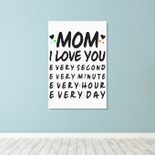 Ik hou van je moeder canvas afdruk (Insitu (Houten vloer))