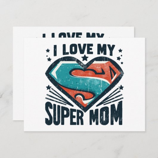 Ik hou van je moeder feestdagenkaart (Voorkant / Achterkant)