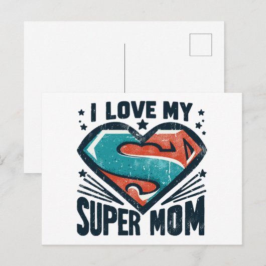 Ik hou van je moeder feestdagenkaart (Voorkant / Achterkant)