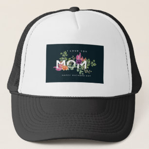 Ik hou van je moeder Floral Design Trucker Hat Pet