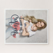 Ik hou van je moeder harttypografie moederdag foto legpuzzel (Horizontaal)