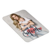 Ik hou van je moeder harttypografie moederdag foto magneet (Rechterzijde)