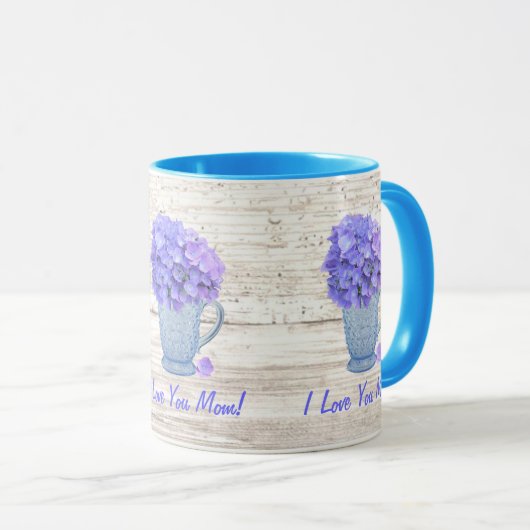 Ik hou van je moeder Hydrangea Mok (Voorkant rechts)