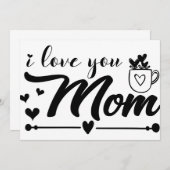 Ik hou van je moeder kaart (Voorkant / Achterkant)