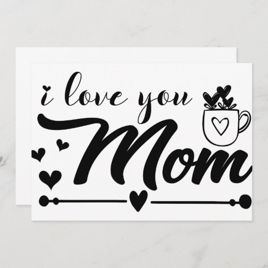 Ik hou van je moeder kaart (Voorkant / Achterkant)