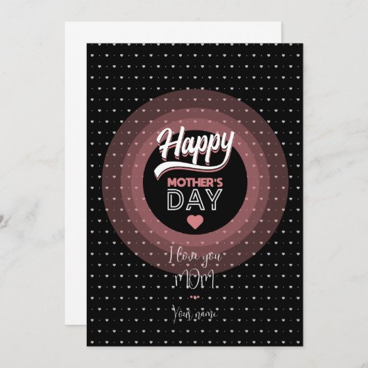 Ik hou van je moeder kaart (Voorkant / Achterkant)