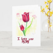 Ik hou van je moeder kaart (Gele Bloem)