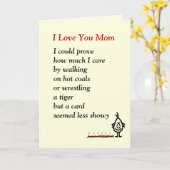 Ik hou van je moeder kaart (Gele Bloem)