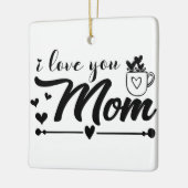 Ik hou van je moeder keramisch ornament (Links)