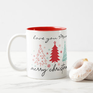 Ik hou van je moeder kerstboom sneeuwvlok Mok