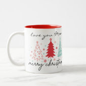 Ik hou van je moeder kerstboom sneeuwvlok Mok (Links)
