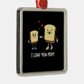 Ik hou van je moeder metalen ornament (Rechts)