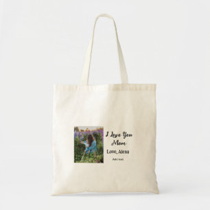 Ik hou van je moeder moederdag elegant voeg foto t tote bag