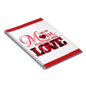 Ik hou van je moeder, mooie en moderne typografie notitieboek (Rechterzijde)