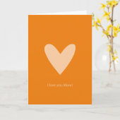 Ik hou van je moeder oranje hart wenskaart kaart (Gele Bloem)