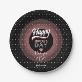 Ik hou van je moeder papieren bordje