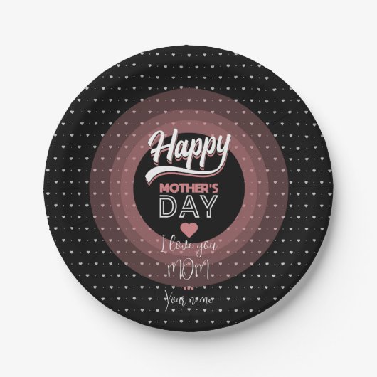 Ik hou van je moeder papieren bordje (Voorkant)