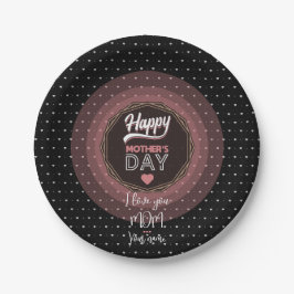 Ik hou van je moeder papieren bordje