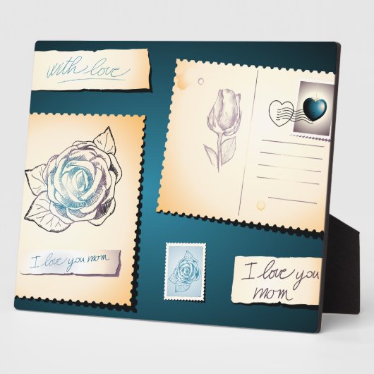 Ik hou van je moeder, plaque fotoplaat (Zijkant)