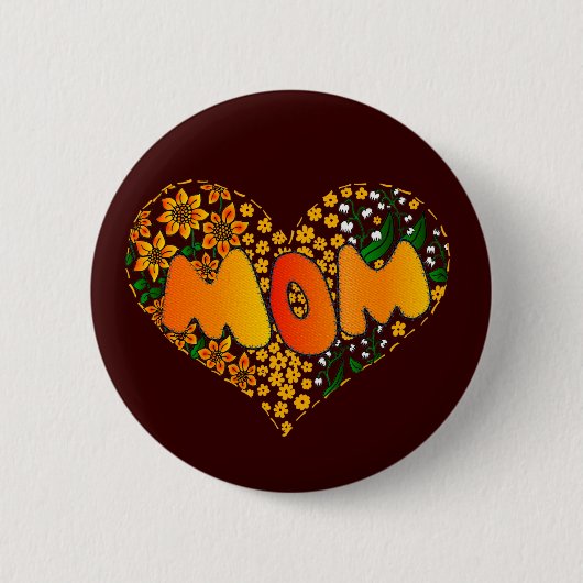 Ik hou van je moeder ronde button 5,7 cm (Voorkant)