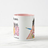 Ik hou van je moeder roze foto mok (Midden)