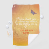 Ik hou van je moeder Schattigee moderne elegante M Golfhanddoek (Insitu)