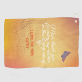 Ik hou van je moeder Schattigee moderne elegante M Golfhanddoek (Horizontaal)