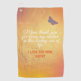 Ik hou van je moeder Schattigee moderne elegante M Golfhanddoek