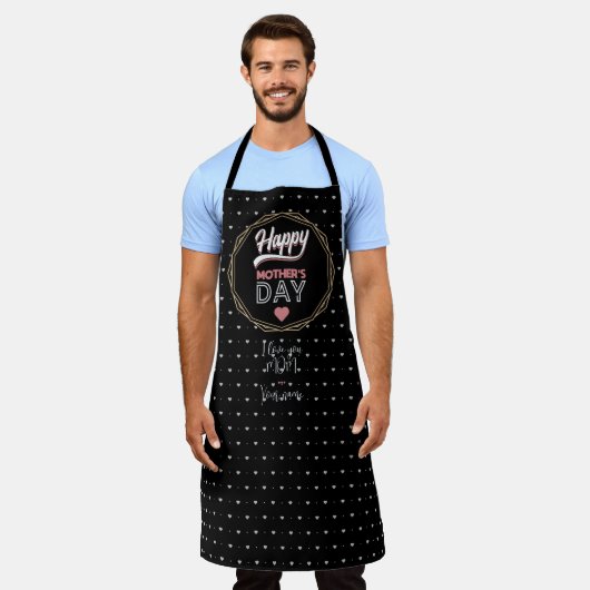 Ik hou van je moeder schort (Gedragen)