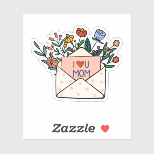 Ik hou van je moeder sticker (Vel)