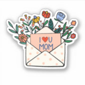 Ik hou van je moeder sticker (Voorkant)