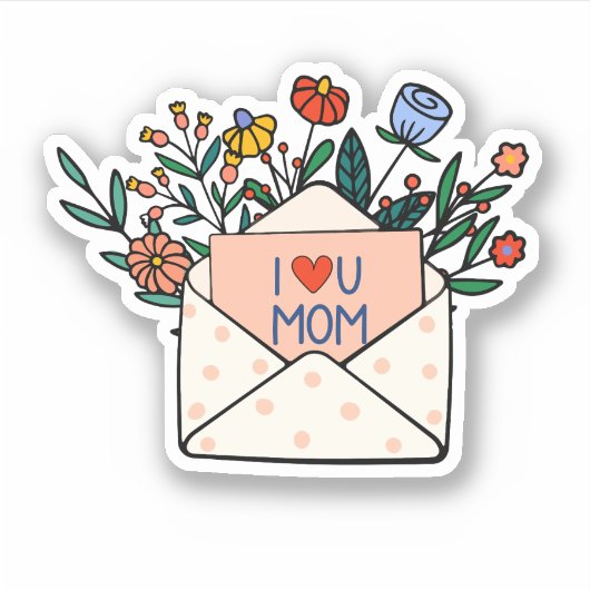 Ik hou van je moeder sticker (Voorkant)