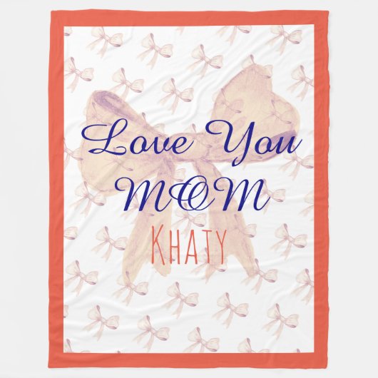 Ik hou van je moeder typografie Schattigee moderne Fleece Deken (Voorkant)