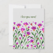 Ik hou van je moeder... vergeet me niet bloemen Mo Feestdagenkaart (Voorkant)