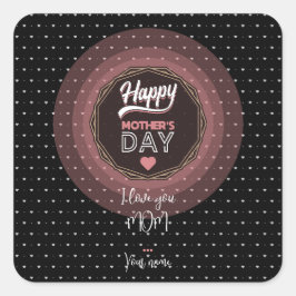 Ik hou van je moeder vierkante sticker