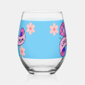 Ik hou van je moeder wijnglas zonder voet (Links)