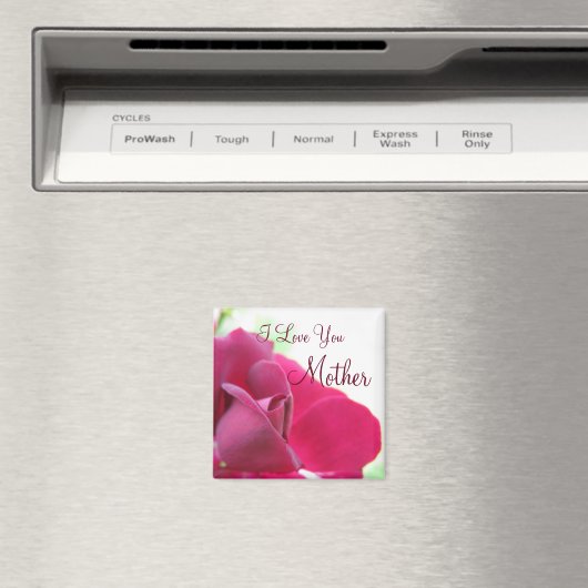 Ik hou van je moeder Zacht Roze Roze Moederdag Magneet (Insitu (Vaatwasser))