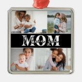 Ik hou van je Moederdag Foto Metal Metalen Ornament (Voorkant)