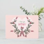 Ik hou van je Moederdag Holiday Kaart (Staand voorkant)