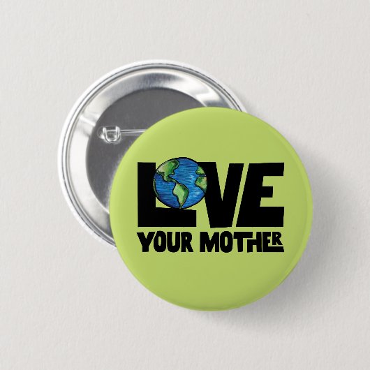 Ik hou van je moederdag ronde button 5,7 cm (Voorkant /achterkant)