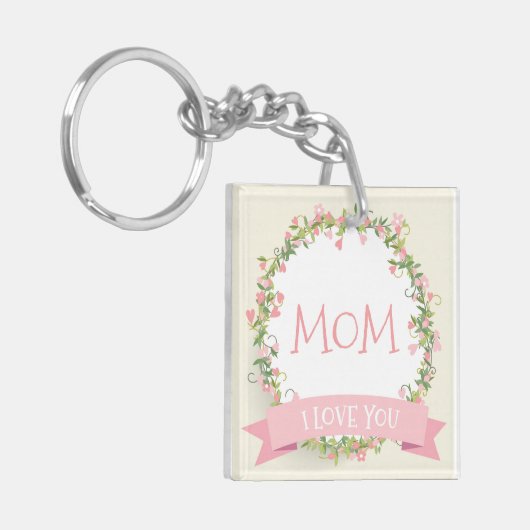 Ik hou van je Moederdag Sleutelhanger (Voorkant Links)