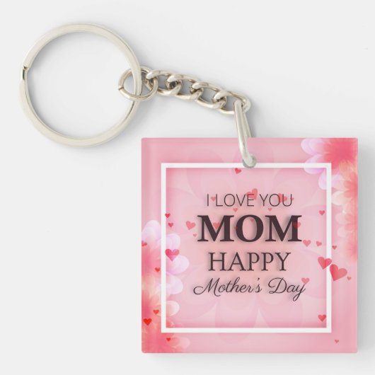 Ik hou van je Moederdag Sleutelhanger (Voorkant)