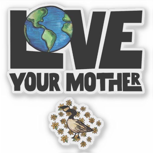 Ik hou van je moederdag sticker (Voorkant)