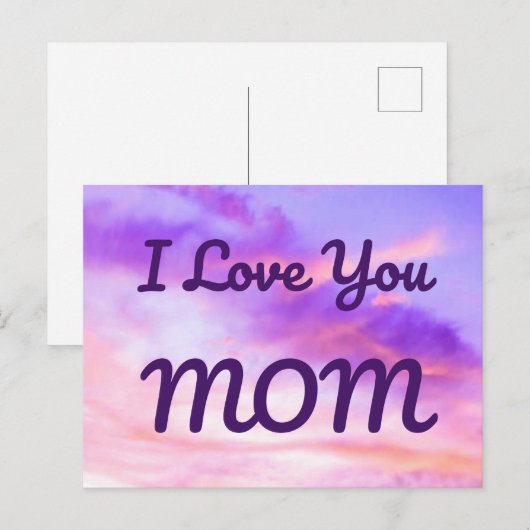 Ik hou van je MOM-briefkaart Briefkaart (Voorkant / Achterkant)