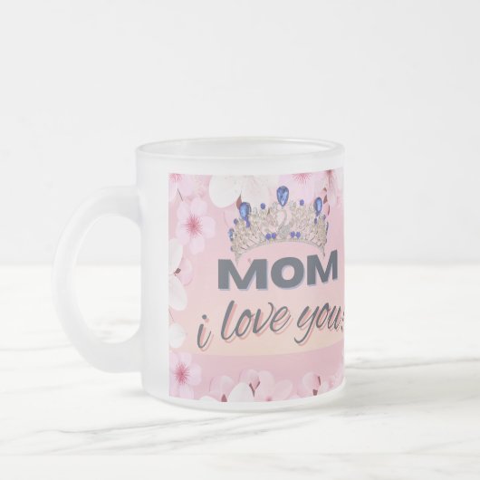Ik hou van je Mom Cup 10oz Matglas Koffiemok (Links)