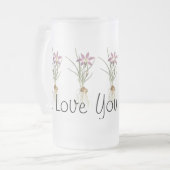 Ik hou van je, MOM! Cute Flowers Art Mok (Voorkant links)