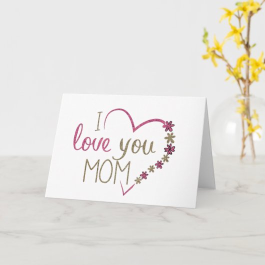 Ik hou van je MoM Kaart (Gele Bloem)